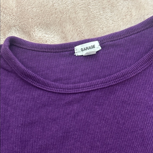 Garage Deep Purple Ribbed Top - Picture 2 of 2